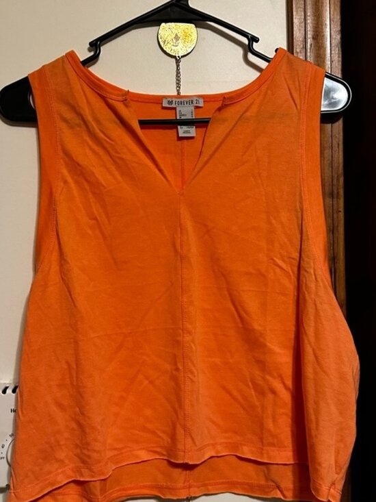 Tops - orange tank top